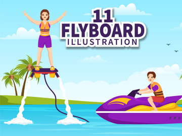 11 Flyboard Sport Illustration preview picture
