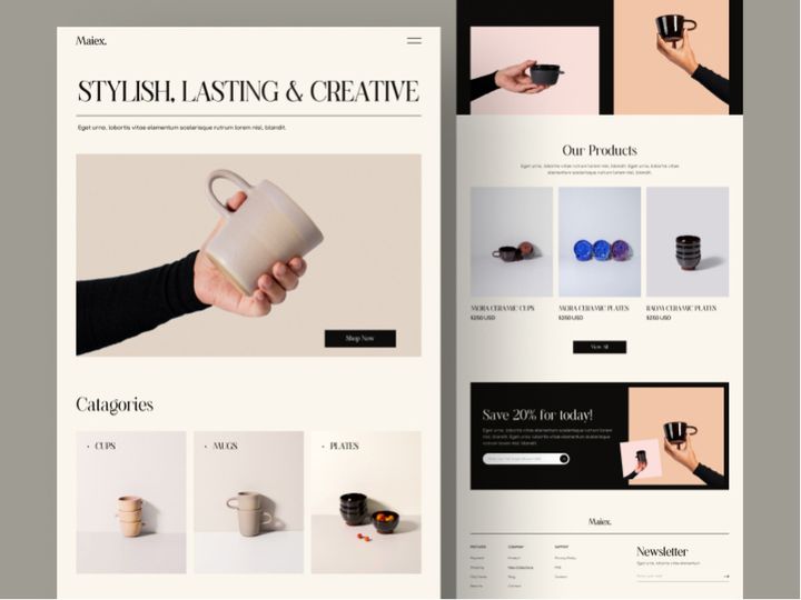 E-Commerce - Mug Shop Website [Figma]
