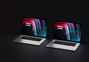 MacBook on Desk Mockup