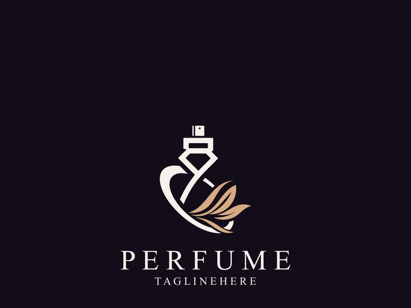 Perfume bottle logo design symbol can be used for business and cosmetic perfume shop template