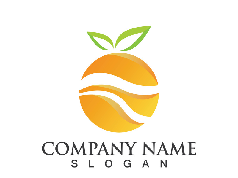 Orange logo design Vector icon illustration design