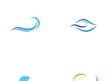Ocean water wave wave logo design. preview picture