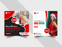 Christmas Sale Social Media Post Template Ver-1
