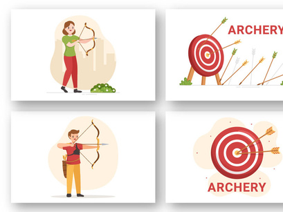 13 Archery Sport Illustration