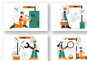 10 Mobile Repair Service Illustration