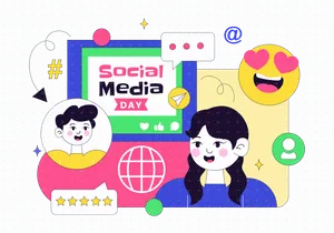 10 Social Media Day Illustration