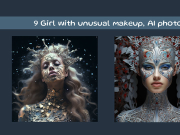 Girl with unusual makeup preview picture