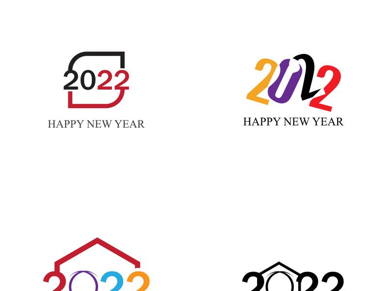 happy new year 2022 vector illustration design template