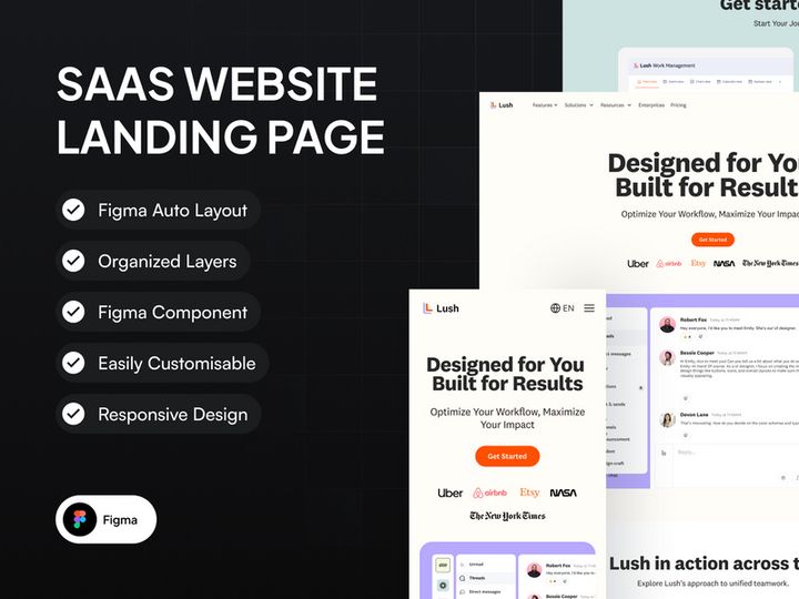 Lust - Saas Website Landing Page