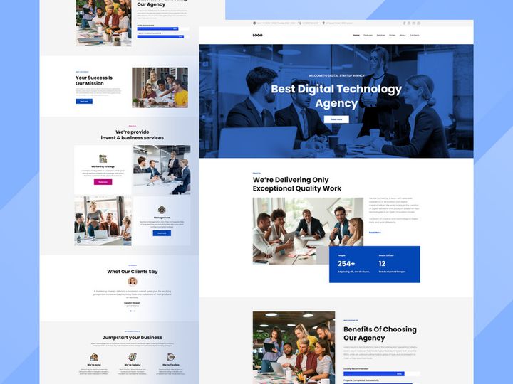 Tech Company Website UI Kit preview picture