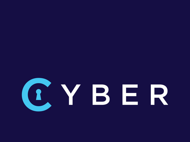 Creative design of technology digital cyber security logo with modern shield and key protection concept. Logo for business, digital and technology.