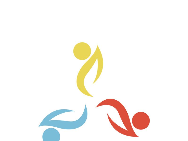 Community, network and social icon design template