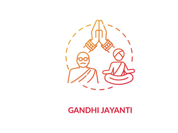 Gandhi jayanti concept icon preview picture