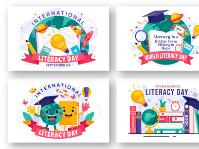 12 International Literacy Day Illustration