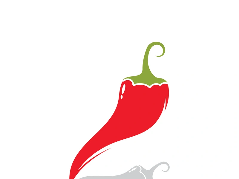 Red hot natural chili icon vector illustration