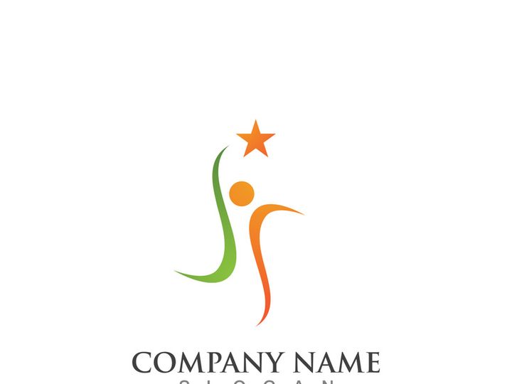 Human character logo sign illustration vector design