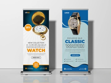 Modern Watch Shop Roll Up Banner Ver-1 preview picture