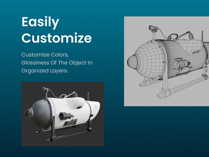 Ocean Gate Submersible 3D Object