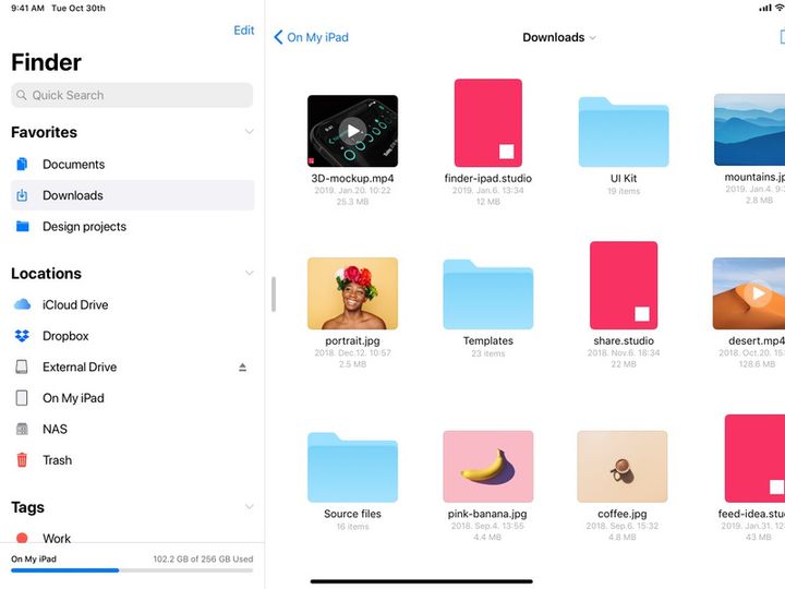 Finder for iPad Concept
