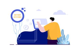 NFT Non Fungible Token  flat Illustration