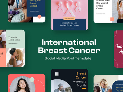 International breast cancer day Instagram Post Template