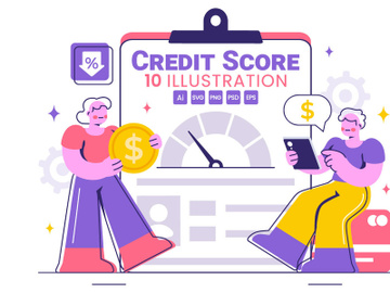 10 Credit Score Rating Illustration preview picture