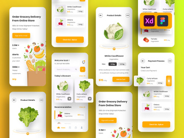 Grocery store App UI Kits preview picture