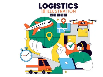 10 Logistics Vector Illustration preview picture