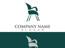 Chair furniture logo image creative design modern vector template