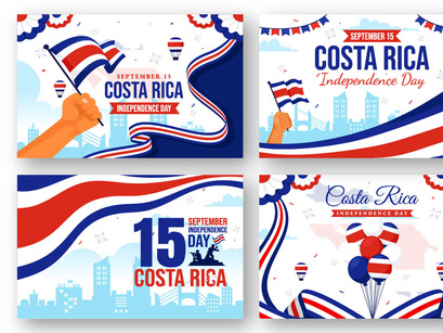 12 Independence Day of Costa Rica Illustration