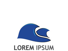 Ocean water wave wave logo design.