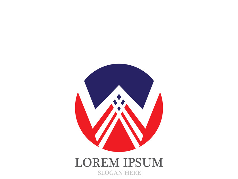 W Letter Logo Template vector illustration design