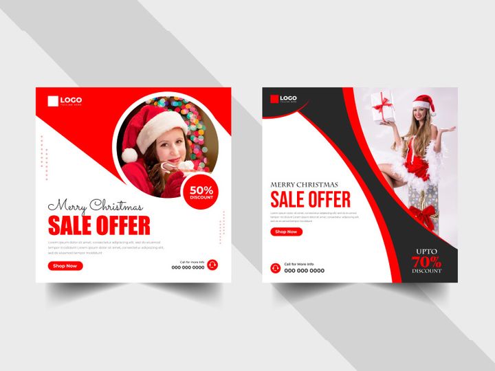 Christmas Sale Social Media Post Template Ver-2
