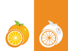 Orange logo design vector icon illustration design