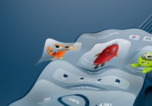 3D Render Post Insights UI Concept