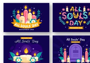 12 All Souls Day Vector Illustration