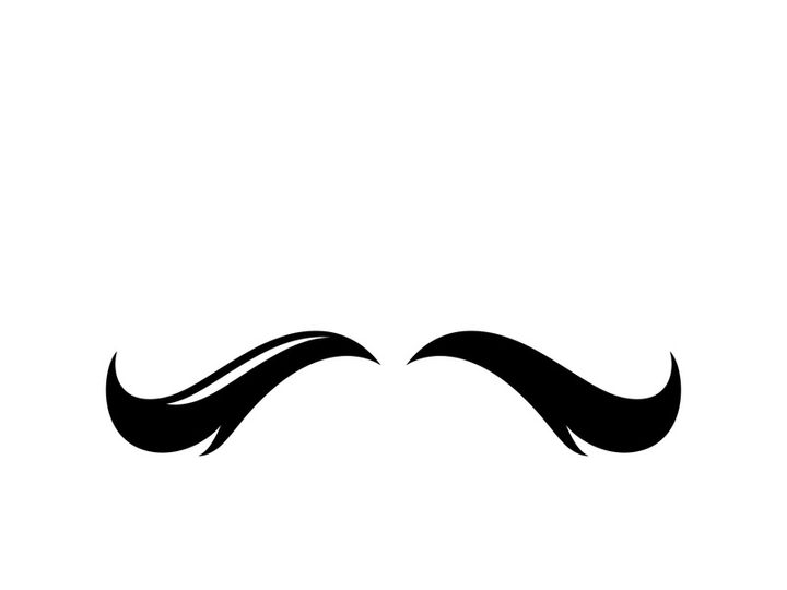 Moustache set icons for barber logo  barber shop and retro design