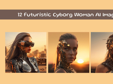 Futuristic Cyborg Woman with mask AI Image preview picture