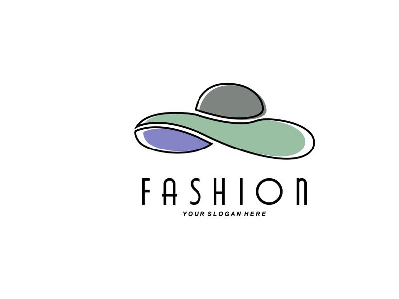 Women's Hat Logo Design Illustration Fashion beauty accessories, and product brand care