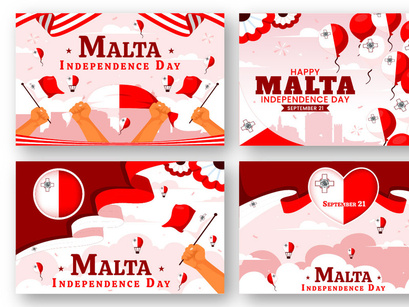 10 Independence Day of Malta Illustration