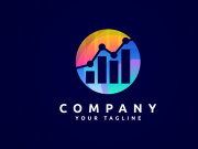 Accounting financial gradient logo, Financial Advisors logo design vector