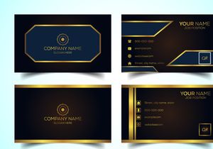 Double-Sided Luxury, Modern and Elegant Business Card Design Template. Vector Illustration
