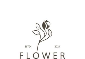 Flower logo design Floral emblem. Cosmetics, Spa, Beauty salon identity, Boutique and wedding invitations