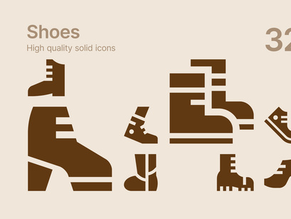 Shoes Solid Icons