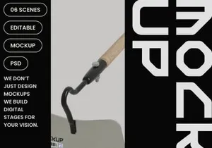 Long Handled Hoe Mockup