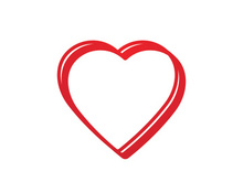 Love heart logo and symbol vector