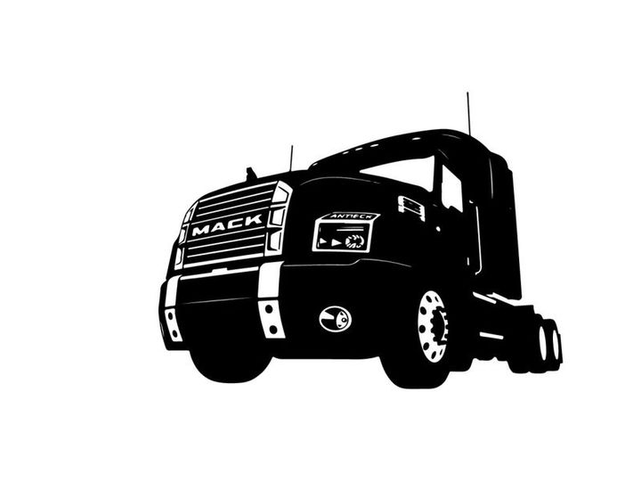Mack truck silhouette image