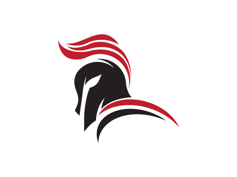 Spartan helmet icon illustration design