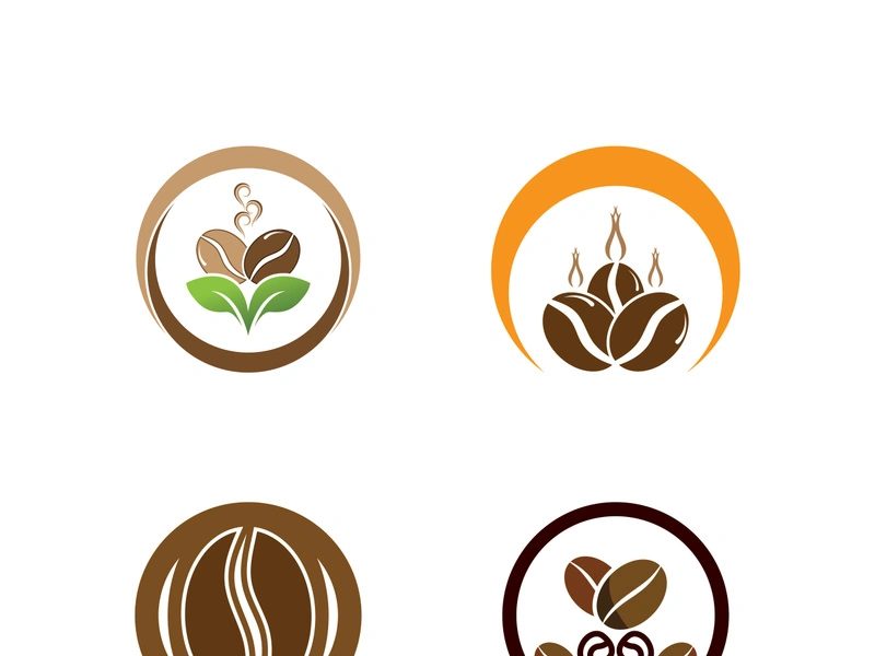 Coffee bean icon vector illustration template
