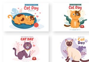 15 International Cat Day Illustration